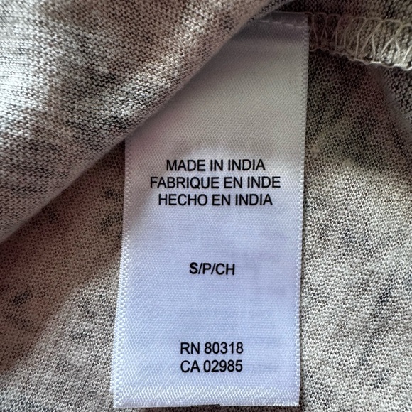 Lucky brand boho geometric 3/4 sleeve V-neck top cotton linen blend size small - Picture 10 of 12